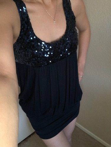 Forever sequin navy dress - navy,